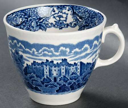 Historic Castles Blue Flat Cup