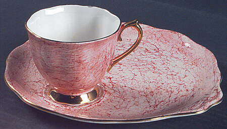 Gossamer Pink Snack Plate & Cup Set