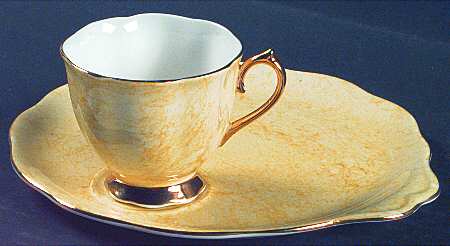 Gossamer Yellow Snack Plate & Cup Set