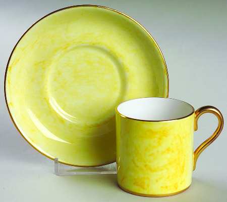 Gossamer Yellow Flat Demitasse Cup & Saucer Set