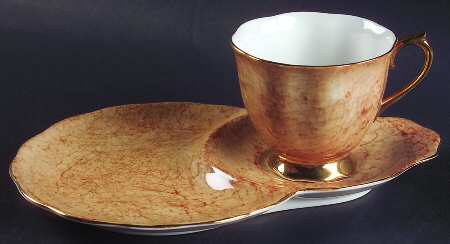 Gossamer Butterscotch Dessert Plate & Cup Set