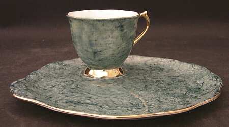 Gossamer Blue Snack Plate & Cup Set