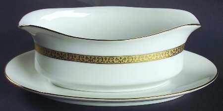 Gold Buffet Gravy Boat & Underplate