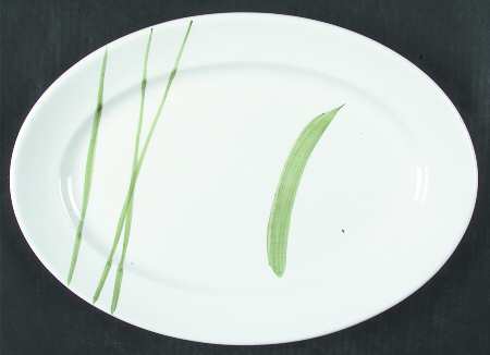 Lemongrass 14" Oval Serving Platter