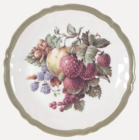 Fruit (Dark Green Border) Salad Plate