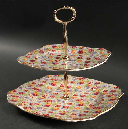 Stratford (Earhenware, Intro 2000) 2 Tiered Serving Tray (Dinner & Salad Plate)