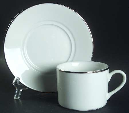 Classic Platinum Flat Cup & Saucer Set