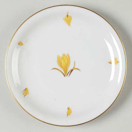 Golden Crocus Bread & Butter Plate
