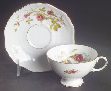 Rose Brier Footed Cup & Saucer Set