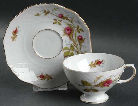 Rose Brier Footed Cup & Saucer Set