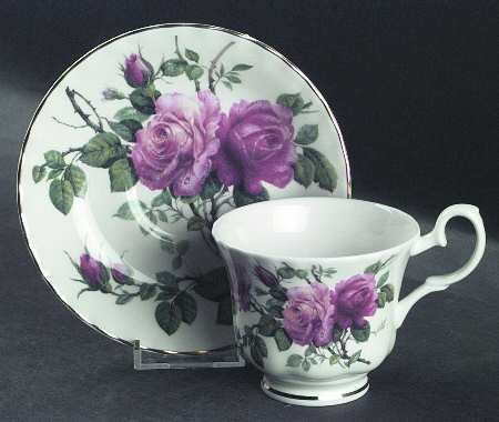 English Rose Footed Cup & Saucer Set
