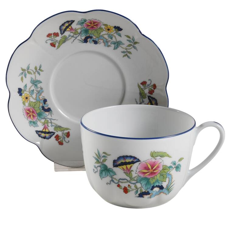 Paradis Bleu Breakfast Cup & Saucer Set