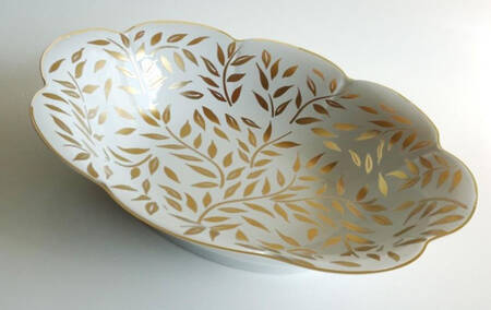 Olivier Gold 9" Oval Vegetable Bowl