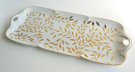 Olivier Gold Oblong Cake Plate
