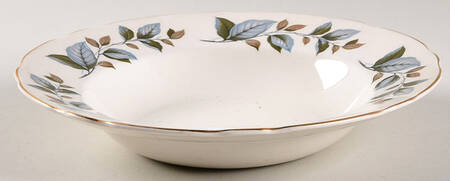 Silver Leaf Rim Soup Bowl