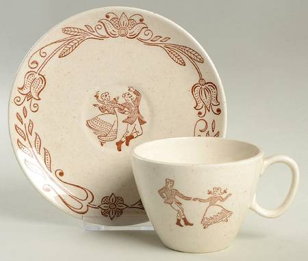 Brown County Flat Cup & Saucer Set
