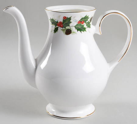 Noel (Holly Backstamp, Scalloped) Coffee Pot No Lid