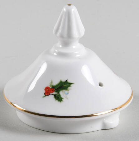 Noel (Holly Backstamp, Scalloped) Lid for Coffee Pot