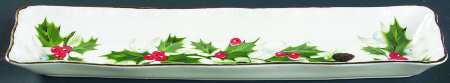 Noel (Holly Backstamp, Scalloped) Mint Tray
