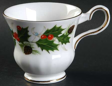 Noel (Holly Backstamp, Scalloped) Footed Demitasse Cup