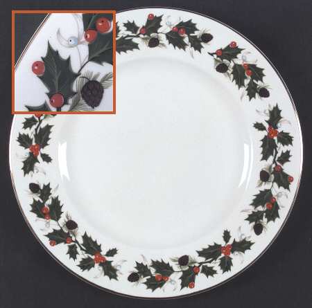 Noel  (Crown Backstamp, Smooth) Salad Plate