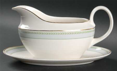 Etienne (Gold Trim) Gravy Boat & Underplate