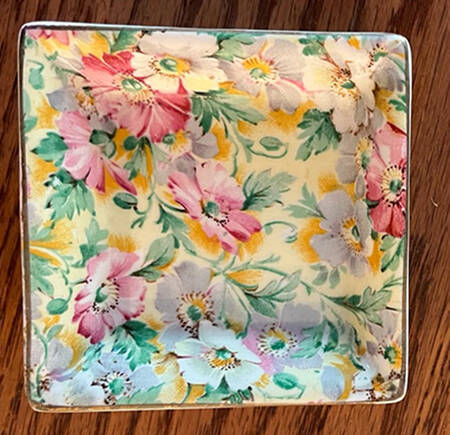 Poppies Small Square Sweet Meat Dish