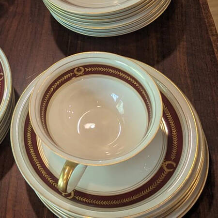 3496 Footed Cup & Saucer Set
