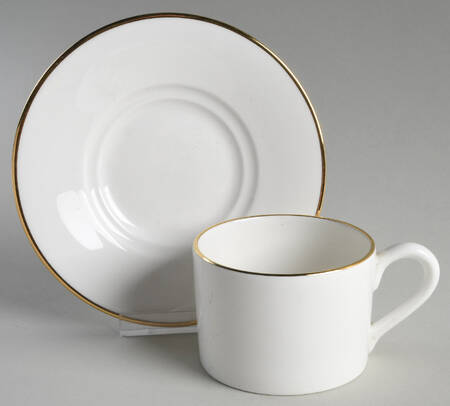 Classique Gold Flat Cup & Saucer Set