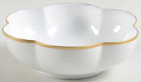 Marie Antoinette Gold on White Medium Melon Bowl