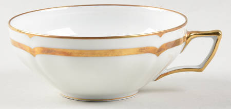 Marie Antoinette Gold on White Footed Cup