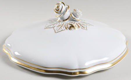 Marie Antoinette Gold on White Lid for Tureen