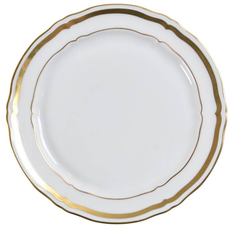 Marie Antoinette Gold on White Salad Plate