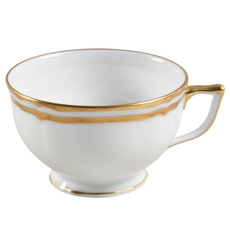 Marie Antoinette Gold on White Footed Cup