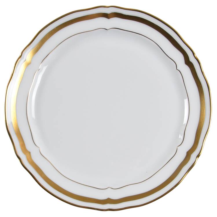 Marie Antoinette Gold on White Bread & Butter Plate