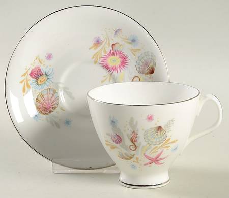 Sea Drift Footed Cup & Saucer Set