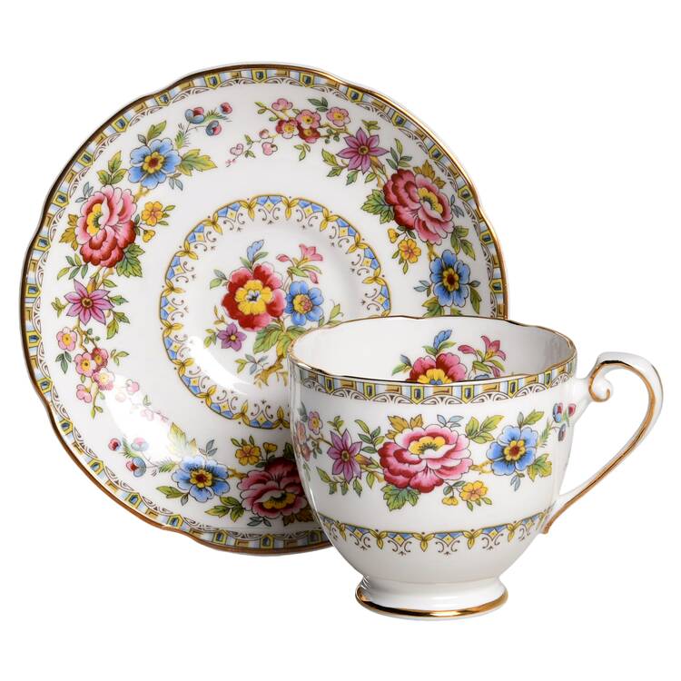 Malvern (Scalloped) Footed Cup & Saucer Set