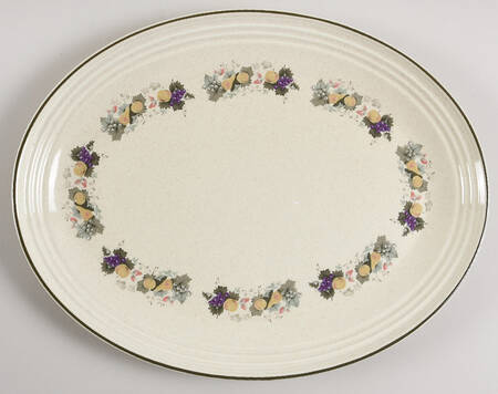 Harvest Garland 13" Oval Serving Platter