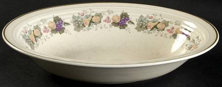 Harvest Garland 10" Oval Vegetable Bowl