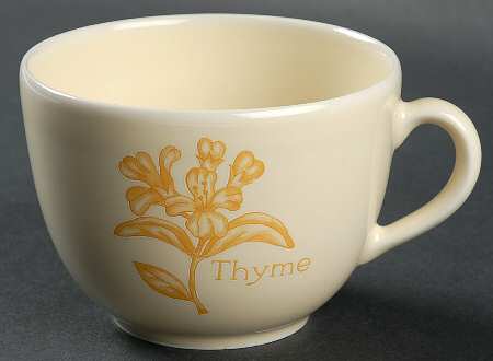 Herb Garden Yellow Glaze Breakfast Cup