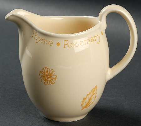 Herb Garden Yellow Glaze Creamer