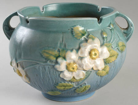 White Rose Blue Azure 6" Jardiniere