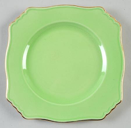 Pastel Ware Green (Molded Edge) Square Bread & Butter Plate