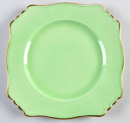 Pastel Ware Green (Molded Edge) Square Luncheon Plate