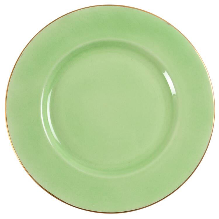 Pastel Ware Green (Not Molded) Luncheon Plate by Royal Winton
