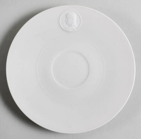 Arcadia Cream--White Saucer for Flat Demitasse Cup
