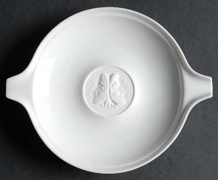 Arcadia Cream--White Small Ashtray