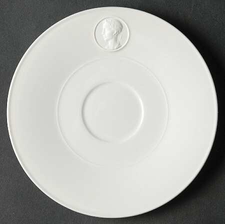 Arcadia Cream--White Saucer for Flat Demitasse Cup