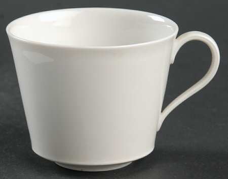 Arcadia Cream--White Flat Demitasse Cup