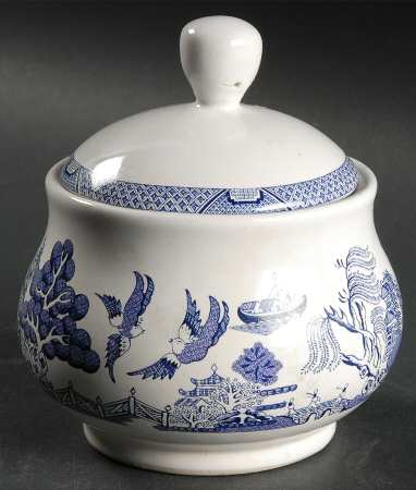 Blue Willow Sugar Bowl & Lid